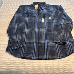 Carhartt Men's Blue Plaid Shirt